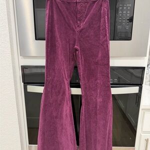 Free People Maroon Flare Pants